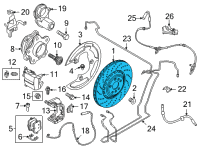 OEM 2021 BMW X6 BRAKE DISC, VENTILATED, PERF Diagram - 34-20-8-074-285