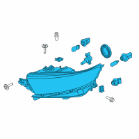OEM Ford Police Interceptor Sedan Headlamp Assembly Diagram - FG1Z-13008-M