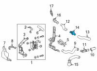 OEM Lexus NX450h+ PIPE, WATER Diagram - 87248-42080