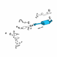 OEM 2020 Toyota 4Runner Center Pipe Diagram - 17420-31360