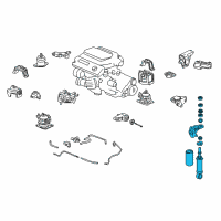 OEM 2008 Acura TL Damper Assembly, Rear Engine Rock Diagram - 50829-SEP-A02