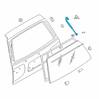 OEM 2000 Nissan Pathfinder Stay Assy-Hatch Glass Window Diagram - 90460-6W560