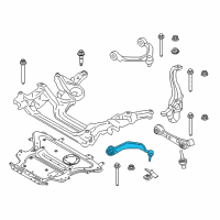 OEM 2019 BMW 530i Left Tension Strut With Rubber Mounting Diagram - 31-10-6-861-165