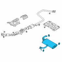 OEM 2021 Kia Niro EV Rear Muffler Assembly Diagram - 28710G5130