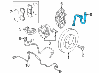 OEM Cadillac CT4 Brake Hose Diagram - 84999723