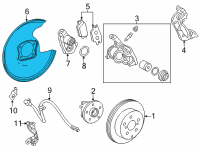 OEM Toyota RAV4 Backing Plate Diagram - 47881-42040