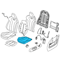 OEM 2020 BMW M2 Sports Seat Upholstery Parts Diagram - 52-10-8-058-470