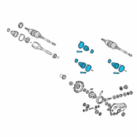 OEM 2008 Lexus IS350 Boot Kit, Front Drive Shaft Diagram - 04428-30101