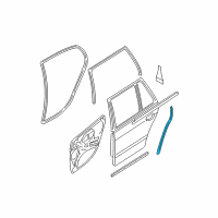 OEM BMW 540i Rear Left Sealing Betw.Door And Column Diagram - 51-22-8-159-813