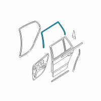 OEM BMW 540i Left Rear Sealing Betw.Door A.Roof Frame Diagram - 51-22-0-402-749