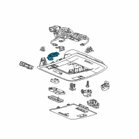 OEM Chevrolet Tahoe Reading Lamp Assembly Diagram - 84556770