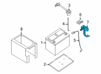 OEM 2022 Nissan Frontier CABLE ASSY-BATTERY EARTH Diagram - 24080-9BU0A