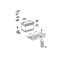 OEM 2019 Toyota RAV4 Battery Tray Bolt Diagram - 90105-08500