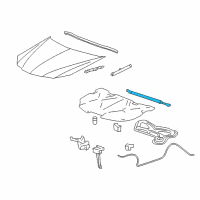 OEM 2007 Pontiac Grand Prix Strut Asm-Hood Diagram - 15287684