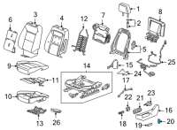 OEM 2022 Chevrolet Tahoe Seat Switch Knob Diagram - 84471613