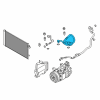 OEM 2019 BMW 530i Suction Pipe Evaporator-Compressor Diagram - 64-53-9-321-598