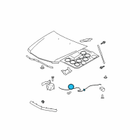 OEM 2003 Cadillac CTS Cable, Hood Primary Latch Release Diagram - 25664724