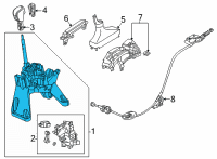 OEM Honda Civic LEVER SUB-ASSY Diagram - 54100-T20-A61