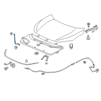 OEM 2019 Honda Civic Stay, Hood Open Diagram - 74145-TBA-A00