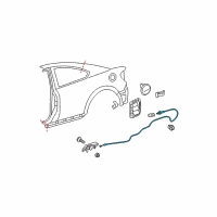 OEM 2007 Scion tC Release Cable Diagram - 77035-21050