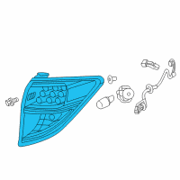 OEM 2020 Honda HR-V LAMP UNIT, L. Diagram - 33552-T7W-A31