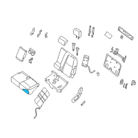 OEM 2014 Nissan Pathfinder Pad Assy-2ND Seat Cushion, LH Diagram - 88361-3JA0A