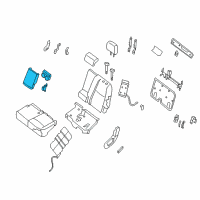 OEM 2019 Nissan Pathfinder Rear Seat Armrest Diagram - 88700-3KA1A