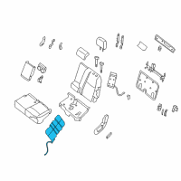 OEM Nissan Heater Unit Assembly-Rear Seat Cushion, Passenger Side Diagram - 88385-3JA1A