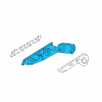 OEM 2012 Infiniti QX56 Manifold Exhaust W/CAT, RH Diagram - 14002-1LA0D