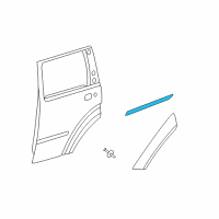 OEM 2011 Jeep Liberty APPLIQUE-Rear Door Diagram - 5KG84RXFAA