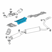 OEM 2021 Honda Odyssey Plate B, Floor Heat Baffle Diagram - 74603-THR-A00