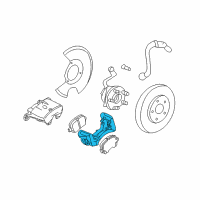 OEM 2008 Chevrolet HHR Caliper Support Diagram - 22705304