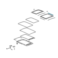 OEM 2017 Buick Envision Sunroof Glass Side Seal Diagram - 22967978