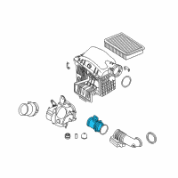 OEM 2002 BMW 745Li Mass Air Flow Sensor Diagram - 13-62-7-501-554