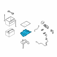 OEM 2017 Nissan Quest Bracket-Battery Diagram - 64860-1AA0A