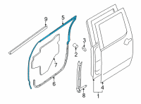 OEM 2022 Nissan Frontier WEATHERSTRIP-REAR DOOR, RH Diagram - 82830-9BU0A