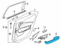 OEM 2022 Acura TLX Armrest, Passenger Side (Alluring Ecru) Diagram - 83702-TGV-A02ZA