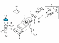 OEM 2006 Nissan Pathfinder Plate-Lock, Fuel Gauge Diagram - 17343-EA000