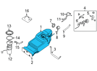 OEM 2019 Nissan Frontier Fuel Tank Assembly Diagram - 17202-9BM2A
