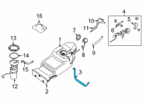 OEM 2017 Nissan Frontier Band Assy-Fuel Tank Mounting Diagram - 17406-EA000