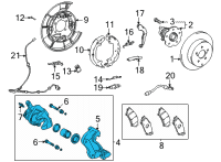 OEM 2017 Toyota Mirai Caliper Assembly Diagram - 47850-47060