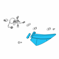 OEM 2010 Acura ZDX Lamp Unit, Driver Side Tail Diagram - 33551-SZN-A03