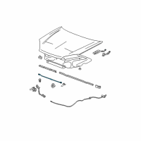 OEM 2005 Chevrolet Malibu Rod Asm-Hood Hold Open Diagram - 10369085