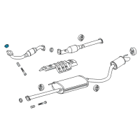 OEM 2012 Toyota Sienna Rear Muffler Gasket Diagram - 17451-0V020