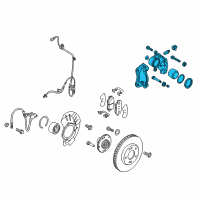 OEM 2014 Kia Soul Front Brake Caliper Kit, Left Diagram - 58180B2A00