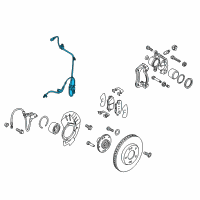 OEM 2017 Kia Soul Wheel Sensor-Front , RH Diagram - 95671B2050