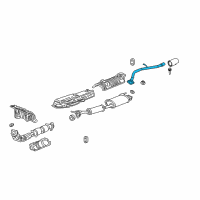 OEM Honda Element Tail, Exhuast Diagram - 18330-SCV-A01