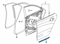 OEM 2020 Cadillac CT4 Lower Weatherstrip Diagram - 23350713