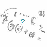 OEM BMW 740i Brake Pad Sensor, Front Diagram - 34-35-1-182-064