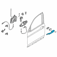 OEM 2019 BMW X4 Outer Right Painted Door Handle Diagram - 51-21-8-492-018